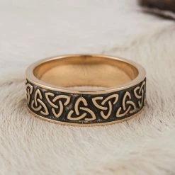 Anneau Triquetra En Bronze 9 Anneau Triquetra En Bronze -vêtements Soldes Magasin bague viking triquetra bronze