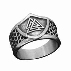Bague Viking Valknut En Acier