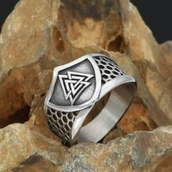 Bague Viking Valknut En Acier 12 Bague Viking Valknut En Acier -vêtements Soldes Magasin bague viking valknut en acier inox