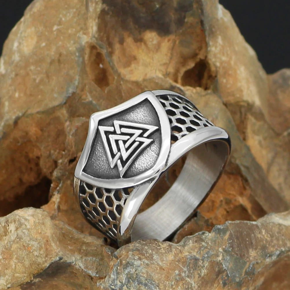 Bague Viking Valknut En Acier 7 Bague Viking Valknut En Acier – Image 5