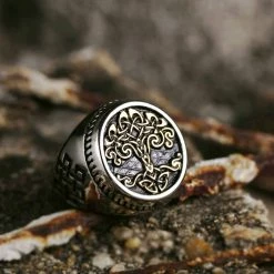 Bague Viking Yggdrasil 13 Bague Viking Yggdrasil -vêtements Soldes Magasin bague viking yggdrasil en acier