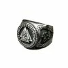Bague En Acier Décorée Du Symbole Valknut 2 Bague En Acier Décorée Du Symbole Valknut -vêtements Soldes Magasin bague vikings homme