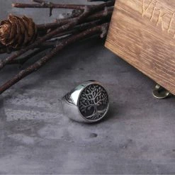 Bague Viking Yggdrasil En Acier 9 Bague Viking Yggdrasil En Acier -vêtements Soldes Magasin bague ygdrasil