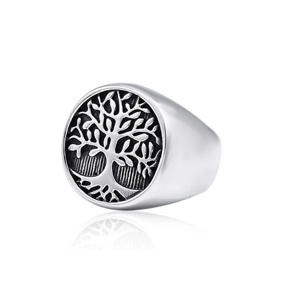 Bague Viking Yggdrasil En Acier 3 Bague Viking Yggdrasil En Acier
