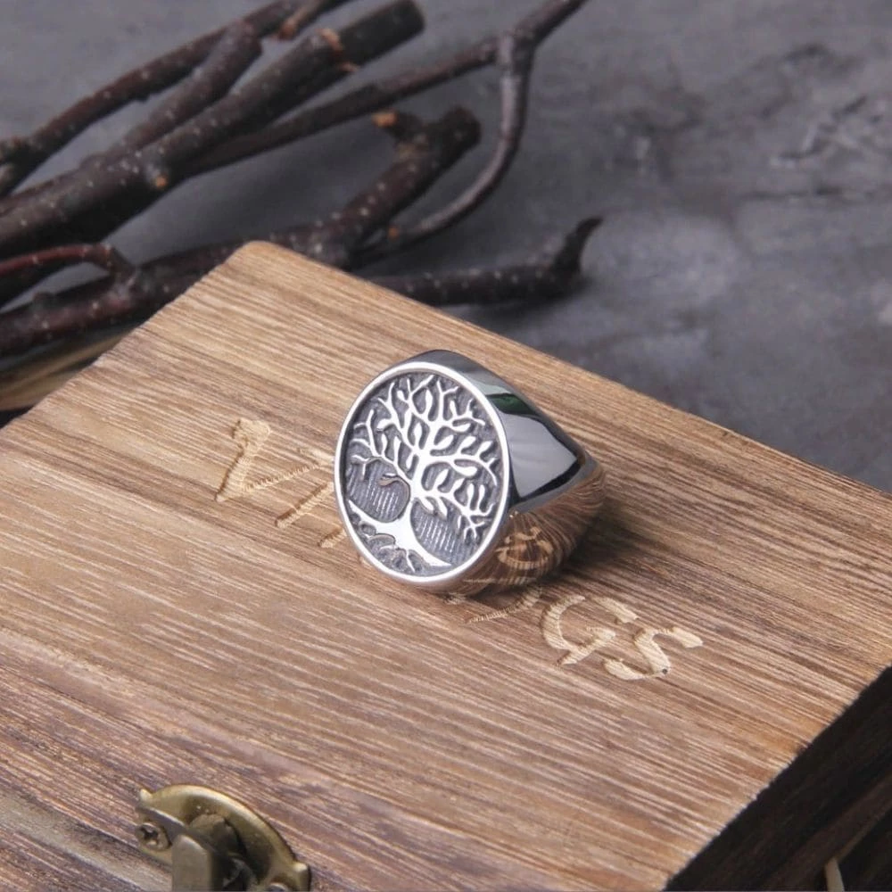 Bague Viking Yggdrasil En Acier 6 Bague Viking Yggdrasil En Acier – Image 4