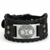 Bracelet Yggdrasil En Cuir 1 Bracelet Yggdrasil En Cuir -vêtements Soldes Magasin bracelet arbre de vie cuir argent