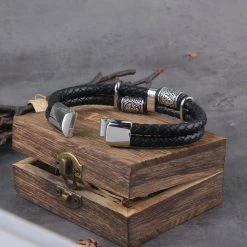Bracelet Perles Vikings En Cuir -vêtements Soldes Magasin bracelet cuir d homme viking