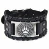 Bracelet Viking Chasseur Loup En Cuir 2 Bracelet Viking Chasseur Loup En Cuir -vêtements Soldes Magasin bracelet cuir homme viking