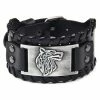 Bracelet Viking Brassard Du Loup En Cuir 2 Bracelet Viking Brassard Du Loup En Cuir -vêtements Soldes Magasin bracelet cuir viking loup