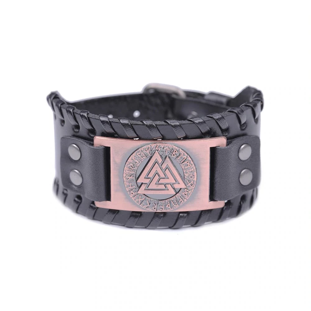 Bracelet Symbole Valknut En Cuir 5 Bracelet Symbole Valknut En Cuir – Image 3
