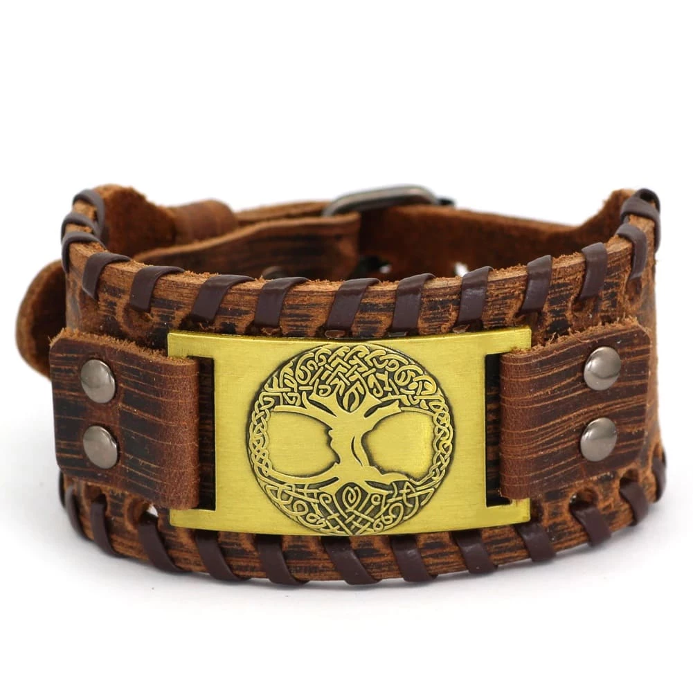 Bracelet Yggdrasil En Cuir 4 Bracelet Yggdrasil En Cuir – Image 2