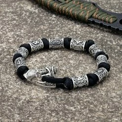 Bracelet Hache Viking Et Perles Runiques 10 Bracelet Hache Viking Et Perles Runiques -vêtements Soldes Magasin bracelet hache viking et runes