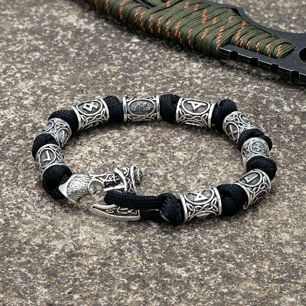 Bracelet Hache Viking Et Perles Runiques 6 Bracelet Hache Viking Et Perles Runiques – Image 4
