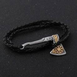 Bracelet Hache Viking De Guerrier -vêtements Soldes Magasin bracelet hache viking tresse
