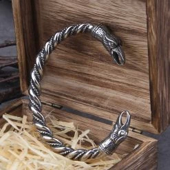 Bracelet Viking Torque Corbeaux -vêtements Soldes Magasin bracelet homme torque viking