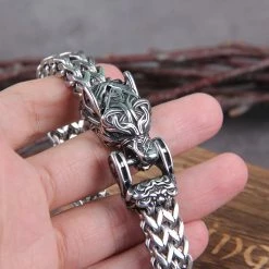 Bracelet Loup Nordique 9 Bracelet Loup Nordique -vêtements Soldes Magasin bracelet loup viking acier