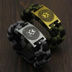 Bracelet Paracorde Patte De Loup Nordique -vêtements Soldes Magasin bracelet paracorde patte loup viking