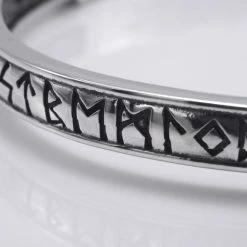 Bracelet Viking Serpent Décoré De Runes En Argent 8 Bracelet Viking Serpent Décoré De Runes En Argent -vêtements Soldes Magasin bracelet runique en argent