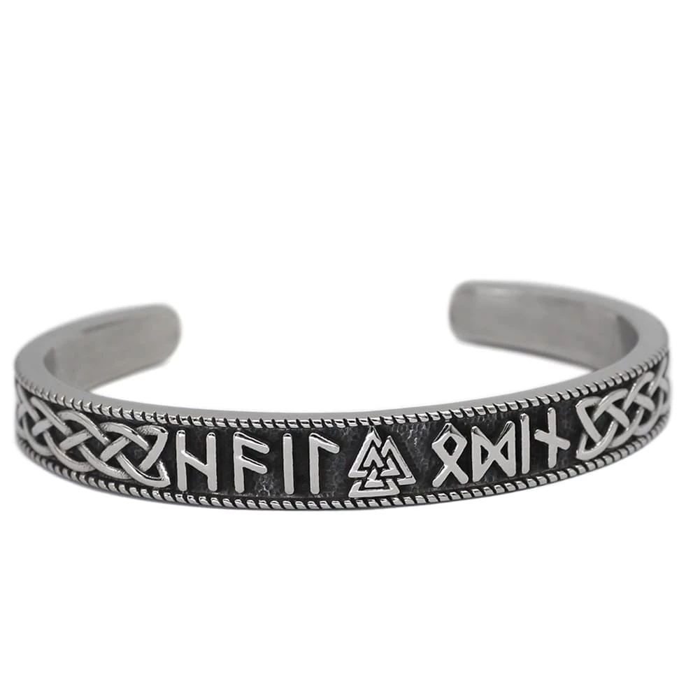 Bracelet Torque Symbole Valknut En Acier 3 Bracelet Torque Symbole Valknut En Acier