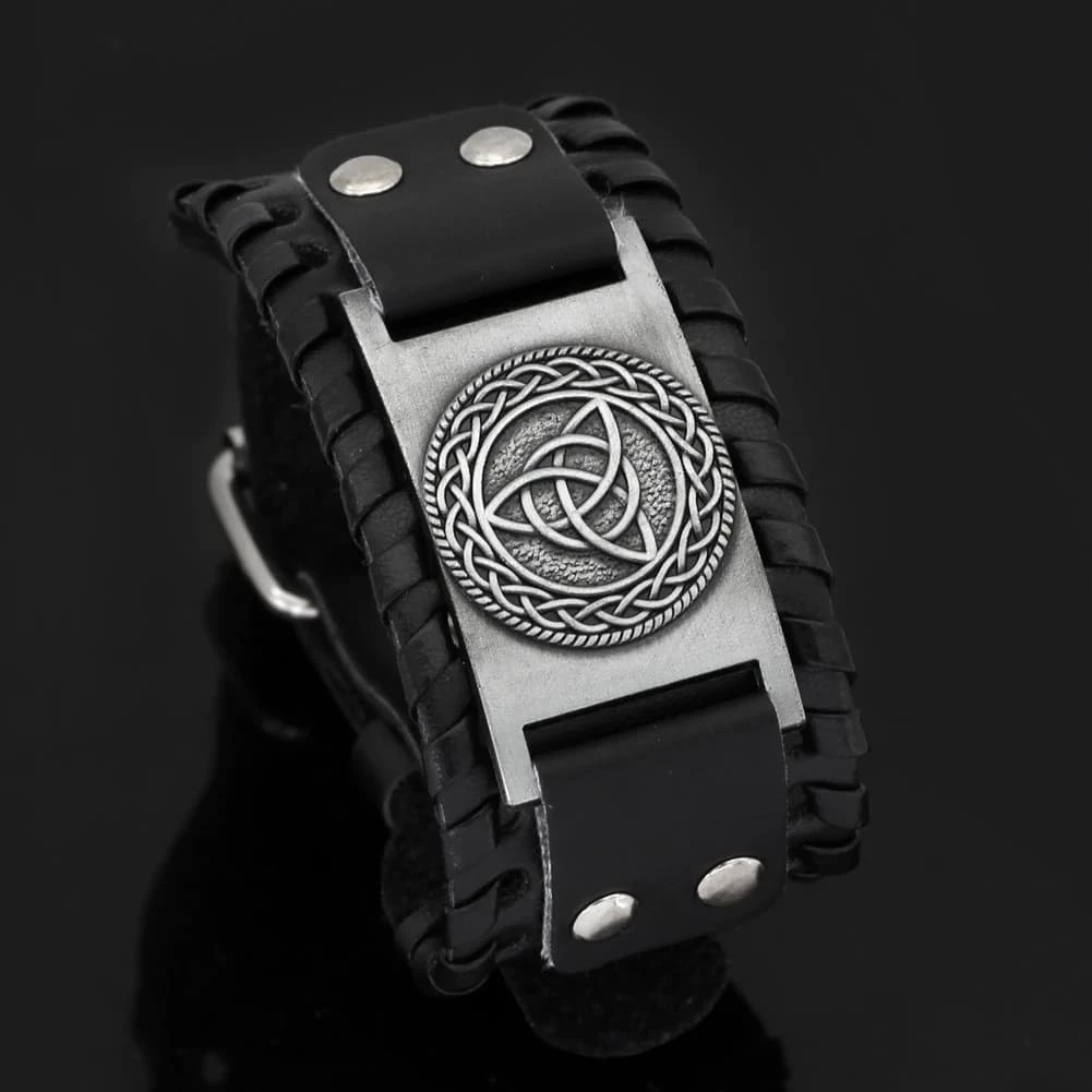 Bracelet Triquetra En Cuir 5 Bracelet Triquetra En Cuir – Image 3