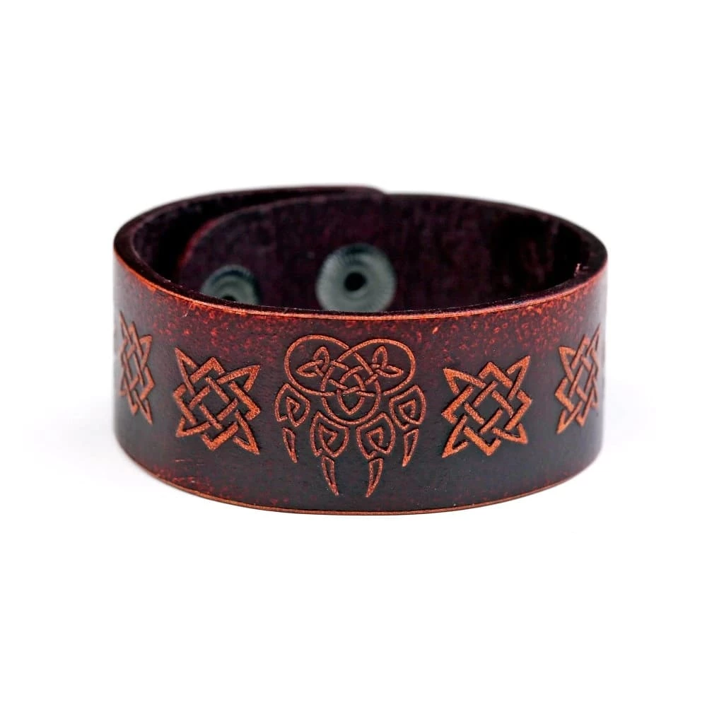 Bracelet Du Clan Du Loup En Cuir 3 Bracelet Du Clan Du Loup En Cuir