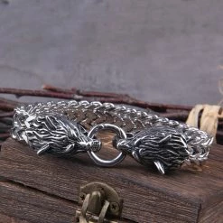 Bracelet Loup Fenrir 14 Bracelet Loup Fenrir -vêtements Soldes Magasin bracelet viking loup fenrir