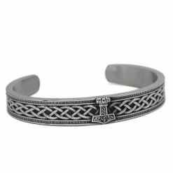 Bracelet Viking Marteau De Thor En Acier