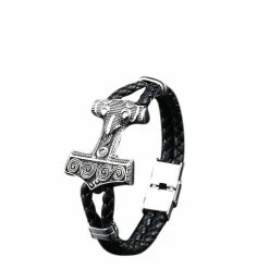 Bracelet Viking Tressé Marteau De Thor