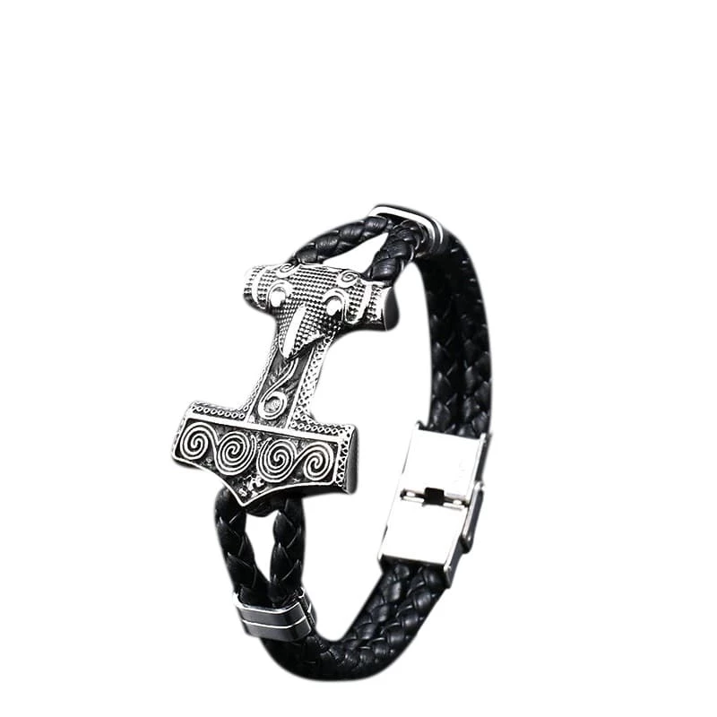 Bracelet Viking Tressé Marteau De Thor 3 Bracelet Viking Tressé Marteau De Thor