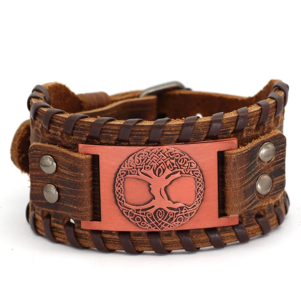Bracelet Yggdrasil En Cuir 5 Bracelet Yggdrasil En Cuir – Image 3
