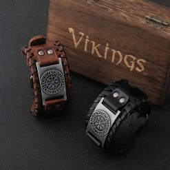 Bracelet Vegvisir En Cuir 18 Bracelet Vegvisir En Cuir -vêtements Soldes Magasin bracelets vikings vegvisir