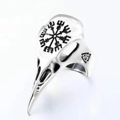 Bague Crâne De Corbeau Vegvisir