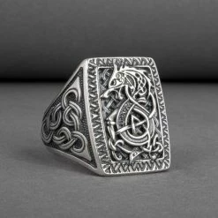 Chevalière Loup Fenrir En Argent 11 Chevalière Loup Fenrir En Argent -vêtements Soldes Magasin chevaliere loup fenrir