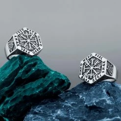 Chevalière Talisman Vegvisir 12 Chevalière Talisman Vegvisir -vêtements Soldes Magasin chevaliere talisman vegvisir