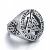Chevalière Valknut En Acier 1 Chevalière Valknut En Acier -vêtements Soldes Magasin chevaliere valknut fenrir