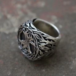 Chevalière Yggdrasil En Acier 8 Chevalière Yggdrasil En Acier -vêtements Soldes Magasin chevaliere ygdrasil