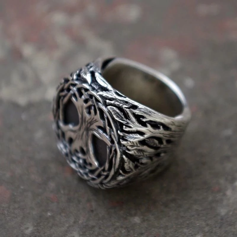 Chevalière Yggdrasil En Acier 5 Chevalière Yggdrasil En Acier – Image 3