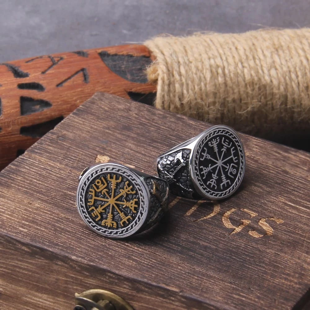 Chevalière Vegvisir En Acier 5 Chevalière Vegvisir En Acier – Image 3