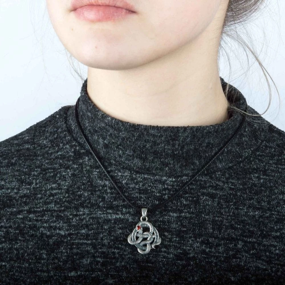 Collier Serpent De Midgard En Argent 4 Collier Serpent De Midgard En Argent – Image 2