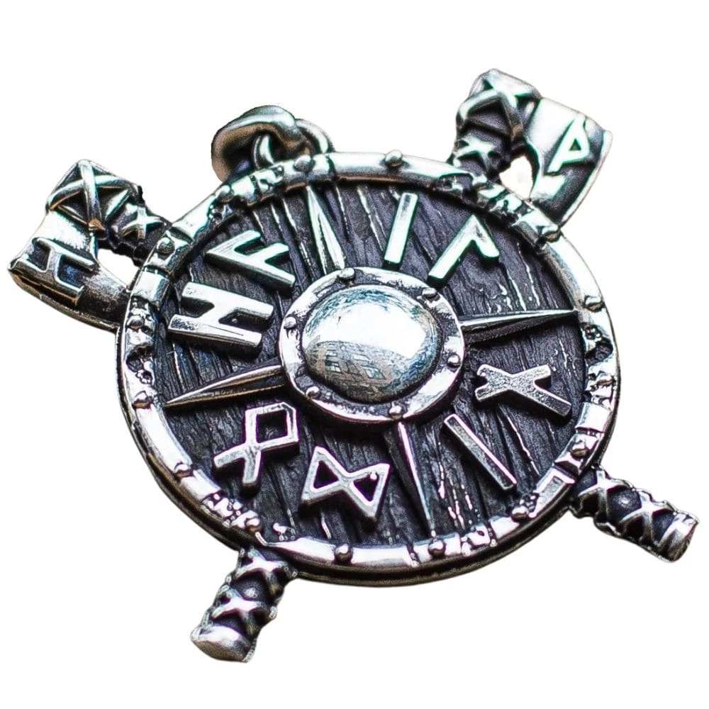 Collier Bouclier Hail Odin En Argent Massif 3 Collier Bouclier Hail Odin En Argent Massif