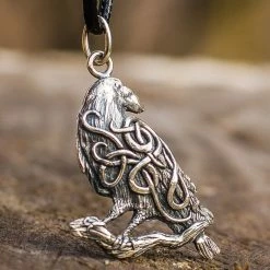 Collier Corbeau D'Odin En Argent 10 Collier Corbeau D'Odin En Argent -vêtements Soldes Magasin collier corbeau viking argent
