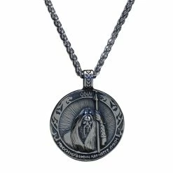 Pendentif Du Dieu Odin Armé De Sa Lance