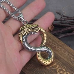 Collier Dragon Symbole Infini 11 Collier Dragon Symbole Infini -vêtements Soldes Magasin collier dragon ouroboros symbole infini