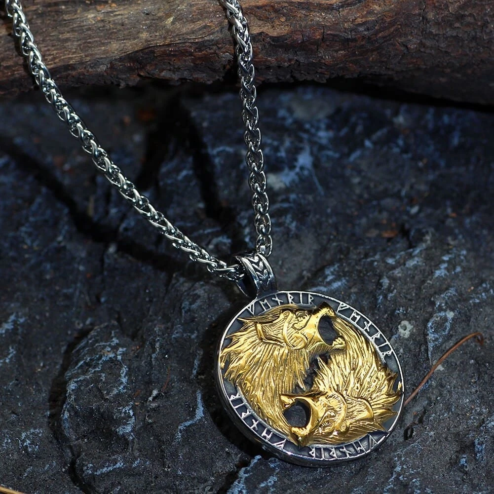 Pendentif Des Loups Geri Et Freki 4 Pendentif Des Loups Geri Et Freki – Image 2