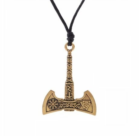 Collier Hache Valknut à Double Tranchant 4 Collier Hache Valknut à Double Tranchant – Image 2