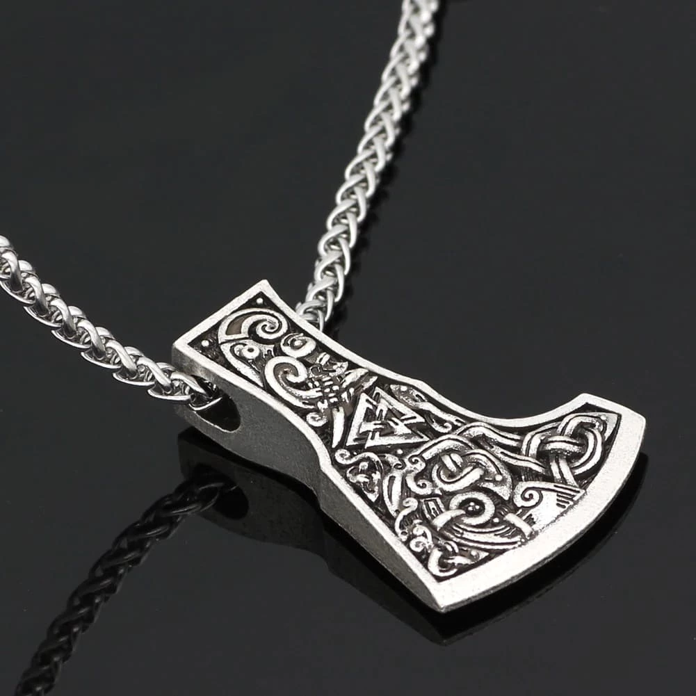 Pendentif Tête De Hache Symbole Valknut 4 Pendentif Tête De Hache Symbole Valknut – Image 2