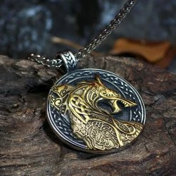 Pendentif Fureur De Fenrir 13 Pendentif Fureur De Fenrir -vêtements Soldes Magasin collier loup fenrir stylisee