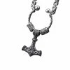 Pendentif Marteau Mjölnir En Acier 1 Pendentif Marteau Mjölnir En Acier -vêtements Soldes Magasin collier marteau de thor acier