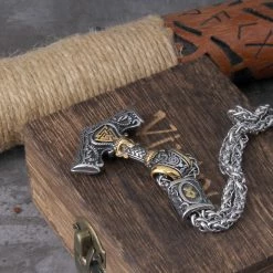 Collier Marteau De Thor Rune Odal -vêtements Soldes Magasin collier marteau de thor rune othala