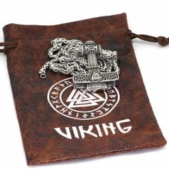 Pendentif Marteau Valknut En Acier 11 Pendentif Marteau Valknut En Acier -vêtements Soldes Magasin collier marteau symbole valknut